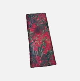Adire Fabric – Red & Green Splash Pattern