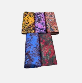 Adire Fabric – Mixed Bundle (Yellow, Purple, Red, Blue)